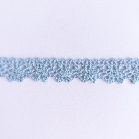 Cotton lace 12mm, dusty blue