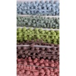 Eucalyptus ribbon with pom poms - double thread.