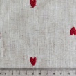 Viscose with linen, embroidered hearts