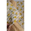 Quilted muslin, double-sided – lemons / stripes