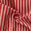 Seersucker red-apricot Stripes