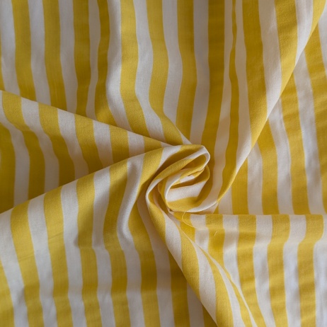 Seersucker  white-yellow Stripes