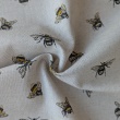 Decorative fabric, Bees on linen look