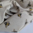 Decorative fabric, Bees on linen look