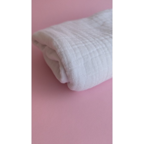 6 Layer Mousseline, white