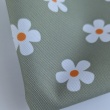 Waterproof fabric, Oxford, flowers on a green background