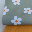 Waterproof fabric, Oxford, flowers on a green background