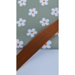 Waterproof fabric, Oxford, flowers on a green background