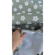 Waterproof fabric, Oxford, flowers on a green background