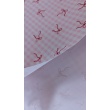 Waterproof fabric, Oxford, bows on a pink checkered background