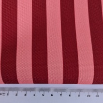 Waterproof Oxford fabric with red–salmon stripes