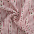 Cotton muslin, cherries, flowers, pink gingham