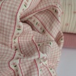 Cotton muslin, cherries, flowers, pink gingham