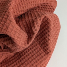 Cotton 100%, waffle rusty ginger H