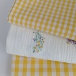 Cotton 100% double-sided, 1cm vichy check, lemon yellow