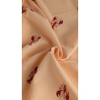 100% cotton muslin, red crayfish on apricot