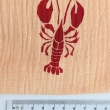 100% cotton muslin, red crayfish on apricot