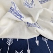 100% cotton muslin, sailing ships on cream