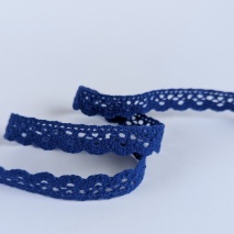 Cotton lace 15mm, cobalt T