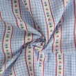 Cotton muslin, cherries, flowers, blue gingham
