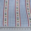 Cotton muslin, cherries, flowers, blue gingham