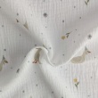 Cotton muslin, Geese on an ecru background
