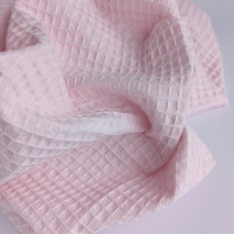 Cotton 100%, waffle light pink H
