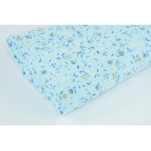 Double gauze 100% cotton, meadow on a blue background II quality