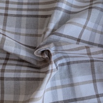 Decorative fabric, beige-gray check, width 280cm No.2