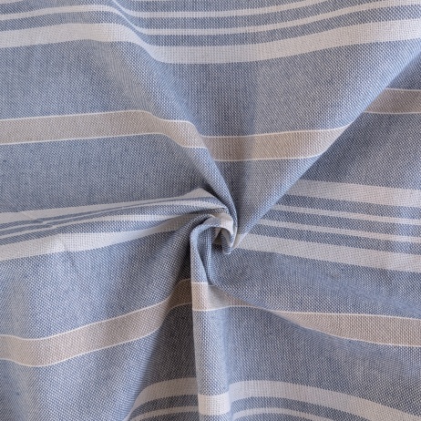 Decorative fabric, blue- beige stripes, 280cm