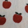 Teddy, faux fur, jacquard apples