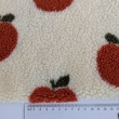 Teddy, faux fur, jacquard apples