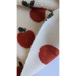 Teddy, faux fur, jacquard apples