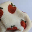 Teddy, faux fur, jacquard apples