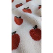 Teddy, faux fur, jacquard apples