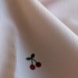 100% cotton,babycord, cherries on pink