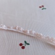 100% cotton,babycord, cherries on pink