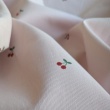 100% cotton,babycord, cherries on pink