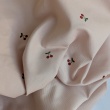 100% cotton,babycord, cherries on pink