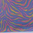 Cotton batiste fabric with colorful zebra
