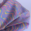 Cotton batiste fabric with colorful zebra