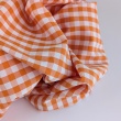 Cotton 100% double-sided, 1cm vichy check, orange