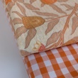 Cotton 100% double-sided, 1cm vichy check, orange