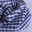 Cotton 100% double-sided, 1cm vichy check, royal blue