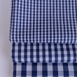Cotton 100% double-sided, 1cm vichy check, royal blue