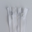 Covered zipper 60cm white
