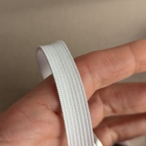 Knitted elastic, 12 mm, white