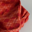 Single jersey, romby (argyle) czerwono-pomarańczowe