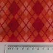 Single jersey, romby (argyle) czerwono-pomarańczowe