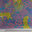 Cotton batiste fabric with leopard on a pink background